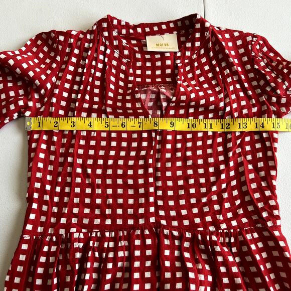 Maeve By Anthropologie Mini Dress Women XXS Gingham Check Coquette Party - Picture 5 of 10